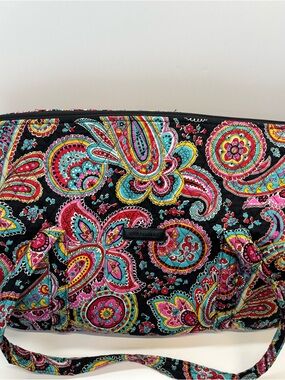 Vera Bradley Quilted Weekend Travel Duffle Bag~ Retired Parisian Paisley Print